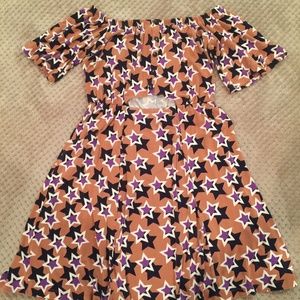 ASOS Star Off-The-Shoulder Skater Dress